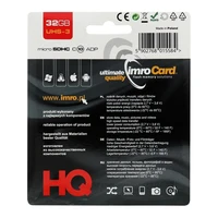 IMRO atminties kortelė microSD 32GB 100MB/s klasė 10 UHS 3 su adapteriu SD