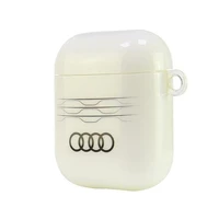 Audi IML geometrinis raštas dėklas AirPods 1 / 2 - baltas
