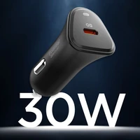 Spigen Essential EV301 30W automobilinis įkroviklis juodas