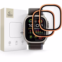 Tech-Protect grūdintas stiklas 2 vnt. Apple Watch Ultra 49mm oranžinis