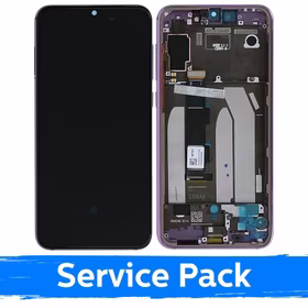 Ekranas skirtas Xiaomi Mi 9 SE su rėmeliu / Purple / (Service Pack)