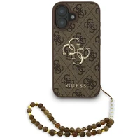 Guess 4G Strap 4G Classic Logo dėklas telefonui iPhone 16 - ruda