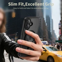 "Tech-Protect Magpeak Magsafe CC" dėklas "iPhone 17" - skaidrus, juodas