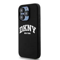 DKNY Skystas silikoninis baltas spausdintas logotipas magnetinis dėklas telefonui iPhone 14 Pro - juodas