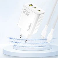 Dudao A29 65W GaN sieninis įkroviklis 2 x USB-C + 1 x USB-A - baltas