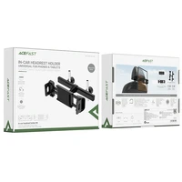 Acefast automobilinis galvos atramos laikiklis telefonui ir planšetei (135–230 mm pločio) juodas (D8 juodas)