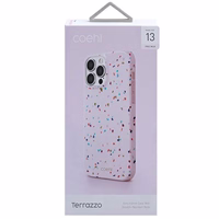 Uniq Coehl Terrazzo dėklas telefonui iPhone 13 Pro Max - rožinė