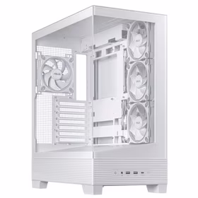 ASUS A31 Plus TG ARGB WHITE „Midi Tower“ Balta