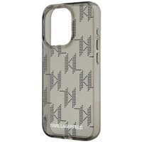 Karl Lagerfeld IML Mono KL Pattern & Cord dėklas telefonui iPhone 15 Pro Max - juodas