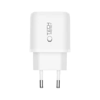 Tech-Protect NCA20 PD 20W QC3.0 USB-A / USB-C sieninis įkroviklis - baltas