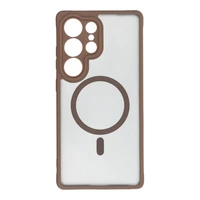 Itin matinis MAG COVER dėklas telefonui su MagSafe skirtas SAMSUNG S25 Plus – rudas