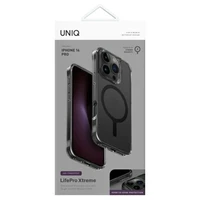Uniq LifePro Xtreme Magclick įkrovimo dėklas telefonui iPhone 16 Pro - pilkas