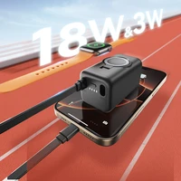 Joyroom JR-W13 5000mAh Belaidis Išorinė baterija Apple Watch + USB-C ir Lightning - juoda