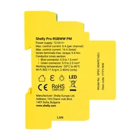 Shelly RGBWW Pro WiFi 5 kanalų DIN bėgio apšvietimo valdiklis