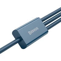 Baseus Superior 3in1 USB kabelis - Lightning / USB Type C / micro USB 3.5 A 1.5 m - mėlynas (CAMLTYS-03)