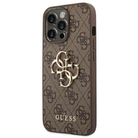 Guess 4G Big Metal Logo dėklas telefonui iPhone 14 Pro - rudas