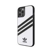 Adidas OR formuotas dėklas PU iPhone 12 Pro Max - balta/juoda