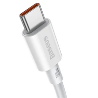 Baseus CATYS-C02 USB-C - USB-C PD QC FCP kabelis 100W 5A 2m baltas