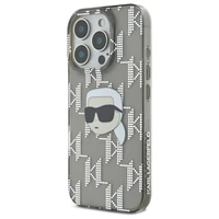 Karl Lagerfeld IML Karl galvos elektropluotas iPhone 16 Pro dėklas - juodas