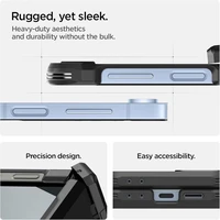 Spigen Tough Armor Pro Mag Magnetinis dėklas telefonui Samsung Galaxy Z Flip 6 / 7 FE - juodas