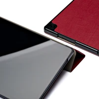 Dėklas Reach Smart Leather Lenovo Tab 10.1 TB311 tamsiai raudonas