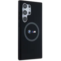 BMW M Silikoninis spausdintas žiedas Magnetinis dėklas telefonui Samsung Galaxy S24 Ultra - juodas
