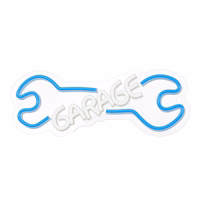 Neon PLEXI LED GARAGE mėlynas baltas NNE22 Neolia