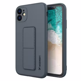 Wozinsky Kickstand Case silikoninis dėklas su stovu iPhone 11 Pro Max tamsiai mėlyna