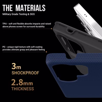 Dėklas Perfectionists Triangle Case Samsung S938 S25 Ultra tamsiai mėlynas
