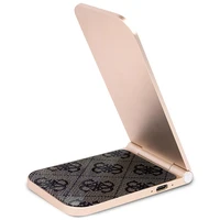 "Guess 4G Pattern MagSafe" sulankstomas 2in1 15W indukcinis įkroviklis - rudas