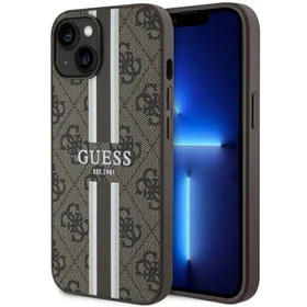 Guess GUHMP14MP4RPSW iPhone 14 Plus 6.7" rudas/rudas kietas dėklas 4G Printed Stripes MagSafe