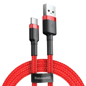 Baseus Cafule USB kabelis USB-C 0,5m 3A raudonas