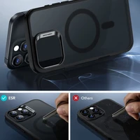 ESR Classic Hybrid Halolock Magnetinis dėklas telefonui + grūdintas stiklas iPhone 16 Pro - pusiau skaidrus