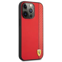 Ferrari FESAXHCP13XRE iPhone 13 Pro Max 6.7 raudonas kietasis dėklas Off Track Carbon Stripe