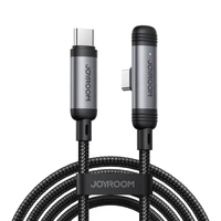 Joyroom S-A56 EnjoyX serijos 90° USB-C - USB-C kabelis 60W 1.2m - juodas