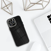 Dėklas fotoaparatui Iphone 13 Pro Max su skystais blizgučiais - juodas