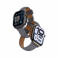 AmazingThing Klasikinis odinis dirželis laikrodžiui Apple Watch 45 / 46 / 49 mm - pilkas
