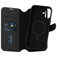 CARE by PanzerGlass Tango 2in1 piniginė Magnetinis dėklas telefonui iPhone 16 Plus - juodas