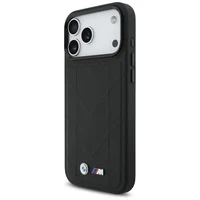 BMW M Quilted Logo MagSafe dėklas telefonui iPhone 17 Pro Max - juodas