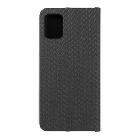 Dėklas telefonui LUNA Book Carbon SAMSUNG A51 juodas