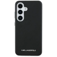Karl Lagerfeld Saffiano Pilnai apgaubtas Pailgintas metalinis logotipas Magnetinis dėklas Samsung Galaxy S25+ - juodas
