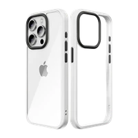 Rock Guard serijos dėklas Iphone 15 Plus permatomas-baltas