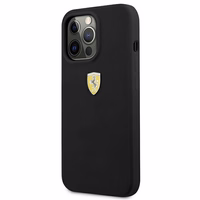 Ferrari FESSIHCP13LBK iPhone 13 Pro / 13 6.1" juodas/juodas kietas dėklas silikoninis