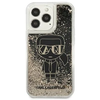 Karl Lagerfeld Liquid Glitter Gatsby dėklas telefonui iPhone 13 Pro / iPhone 13 - juodas