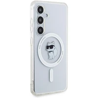 Karl Lagerfeld IML Choupette magnetinis dėklas telefonui Samsung Galaxy S24 - permatomas
