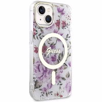 Guess GUHMP14MHCFWST iPhone 14 Plus 6.7" permatomas kietas dėklas Gėlė Magnetinis