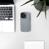 Blizgus dėklas telefonui iPhone 16 Pro Max - skaidrus su blizgučiais