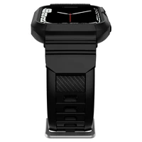 Spigen Rugged Armor Pro dėklas su dirželiu Apple Watch 4 / 5 / 6 / 7 / 8 / SE (44/45 mm) - juodas