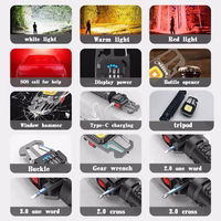 Mini žibintuvėlis LED raktų pakabukas W5138 Type C su 4 atsuktuvo antgaliais ir trikoju