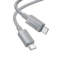 Kabelis USB-C į USB-C Hoco 3A 60W 1 m X107 pilkas